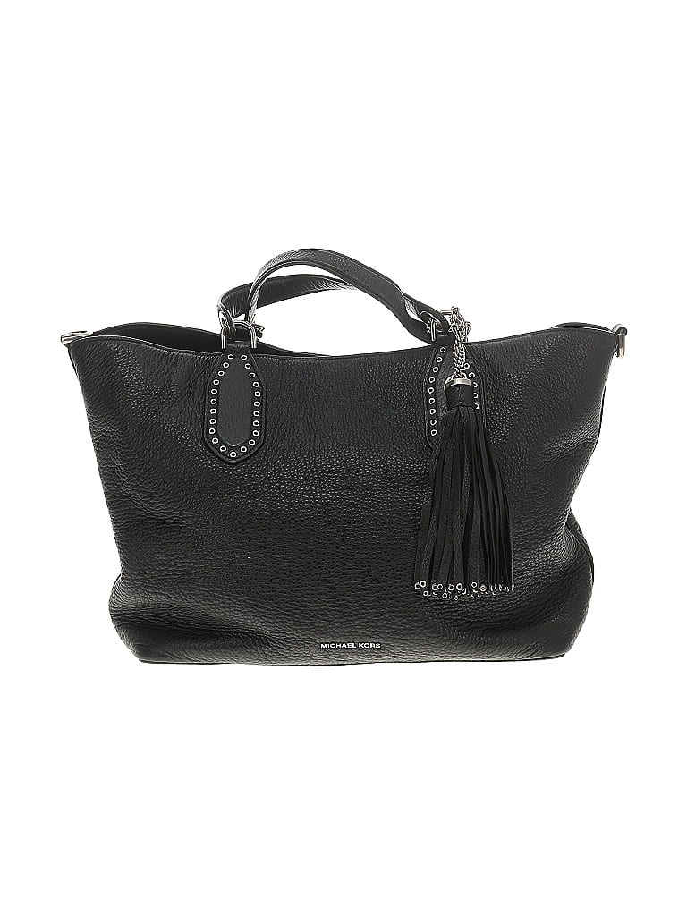 MICHAEL Michael Kors 100% Leather Black Leather Satchel One size - photo 1
