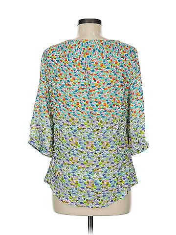 C. Wonder by Christian Siriano 3/4 Sleeve Silk Top (view 2)