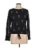 Pink Rose Black Gray Long Sleeve T-Shirt Size L - photo 1