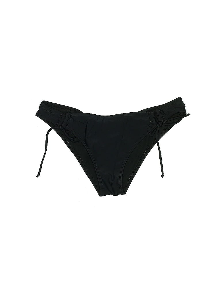 Jamaican Style Solid Black Swimsuit Bottoms Size L - photo 1