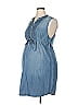 H&M Mama 100% Lyocell Blue Casual Dress Size XL - photo 1
