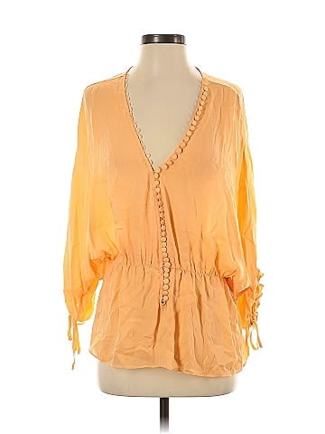 Elizabeth and James 3/4 Sleeve Silk Top (view 1)