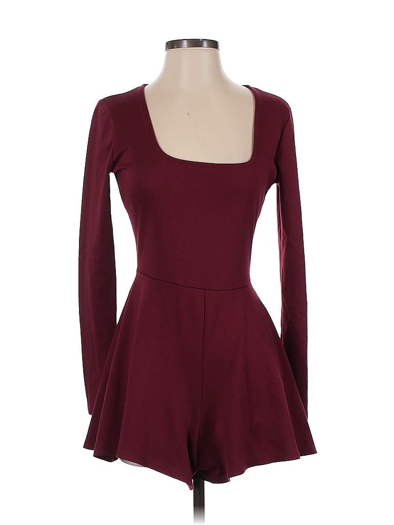 Free People Solid Burgundy Romper Size S - photo 1