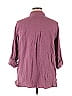 Anne Klein 100% Cotton Burgundy 3/4 Sleeve Button-Down Shirt Size XL - photo 2