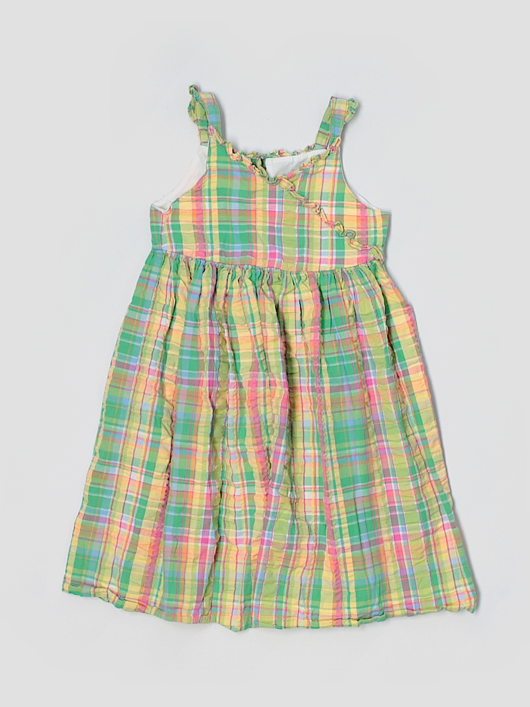 Talbots Kids 100% Cotton Checkered-gingham Green Dress Size 5 - 82% off ...