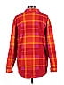 New York & Company 100% Polyester Plaid Orange Fleece Size L - photo 2