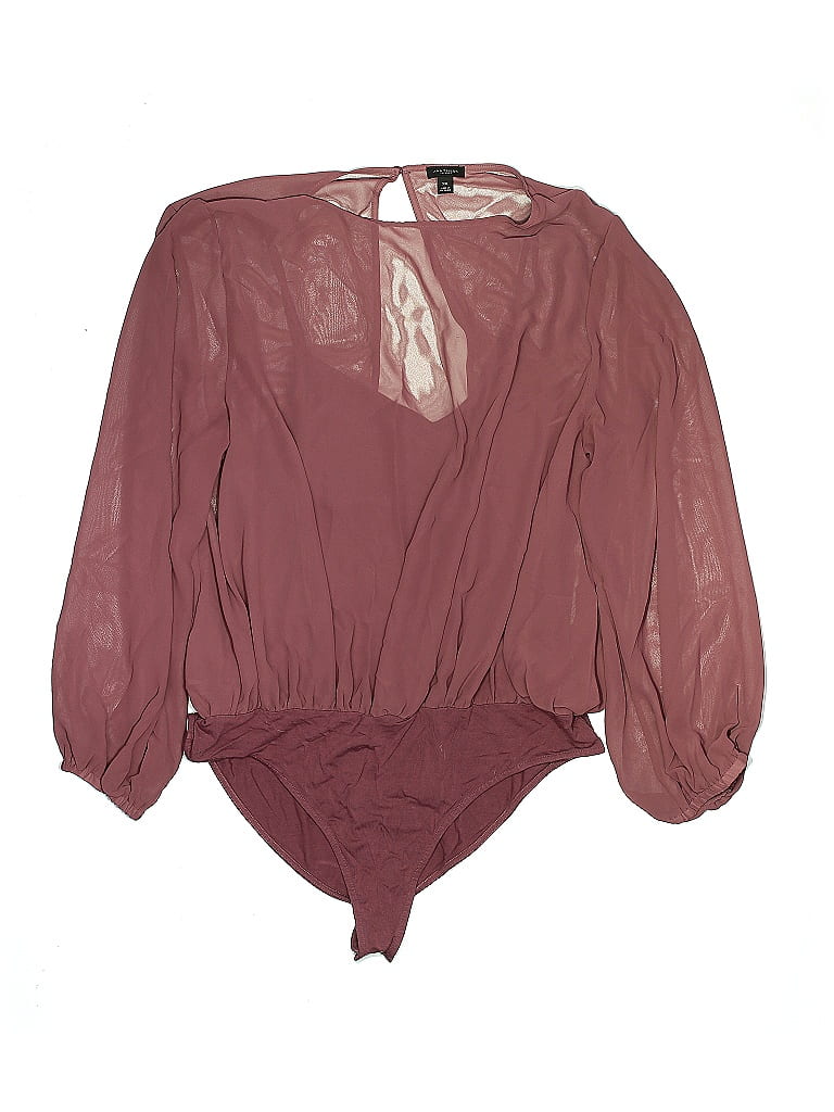 Ann Taylor Factory 100% Polyester Burgundy Bodysuit Size XXL - photo 1