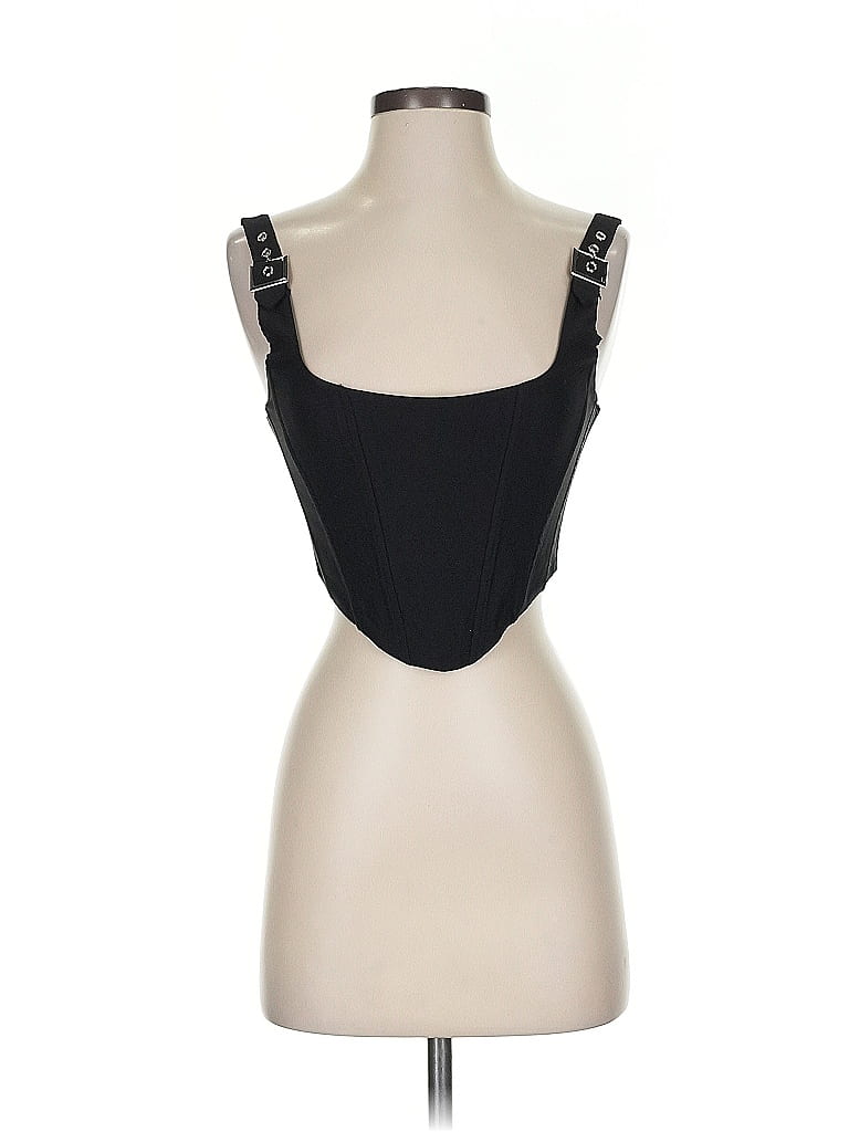 White Fox Black Sleeveless Blouse Size S - photo 1
