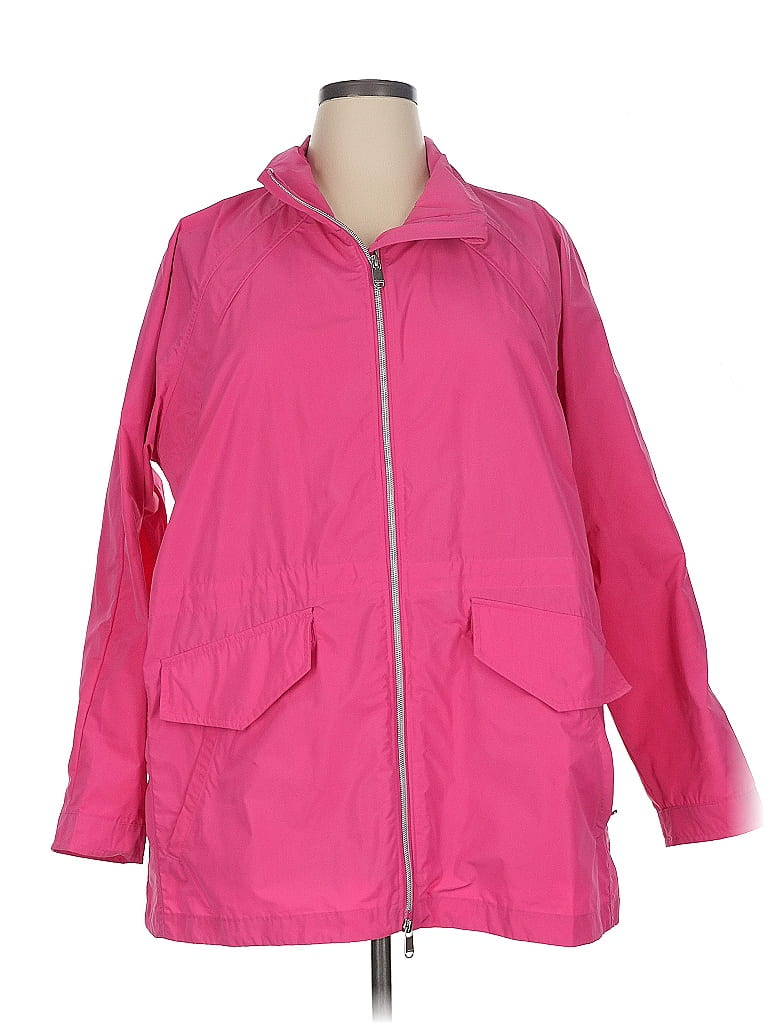 Athleta 100% Polyester Pink Raincoat Size XL - photo 1
