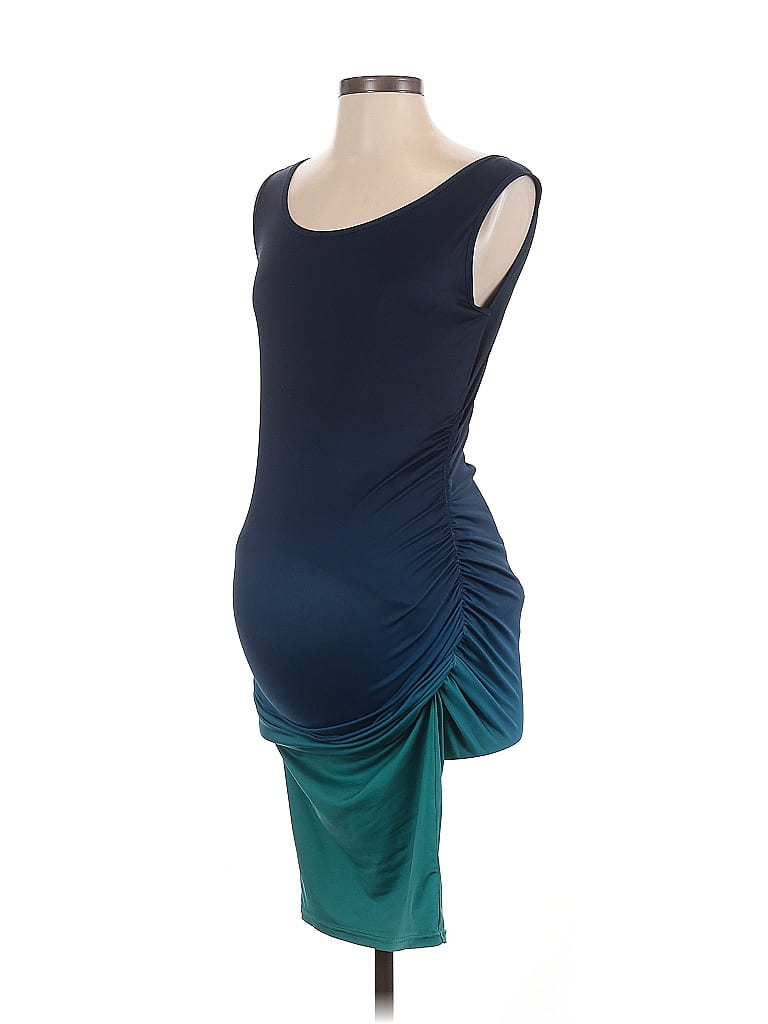Kimi + Kai Maternity Color Block Teal Cocktail Dress Size S - photo 1