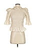 Stockholm Atelier X Other Stories 100% Other Ivory 3/4 Sleeve Blouse Size 4 - photo 1