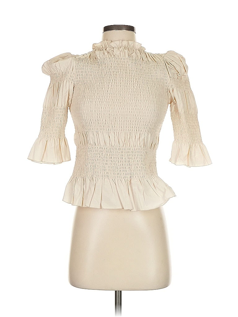 Stockholm Atelier X Other Stories 100% Other Ivory 3/4 Sleeve Blouse Size 4 - photo 1