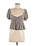 Urban Outfitters 100% Viscose Brown Short Sleeve Top Size M - photo 1