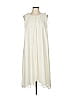 Halston Heritage 100% Polyester Solid Ivory Casual Dress Size 12 - photo 1