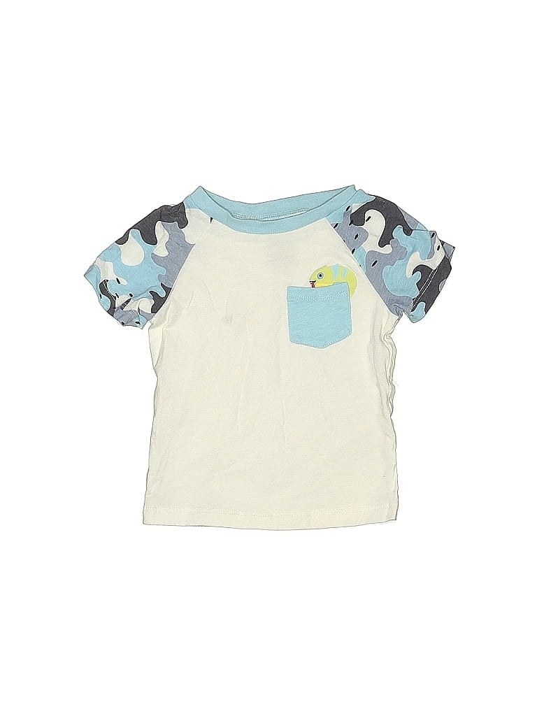 First Impressions 100% Cotton Ivory Short Sleeve T-Shirt Size 6-9 mo - photo 1