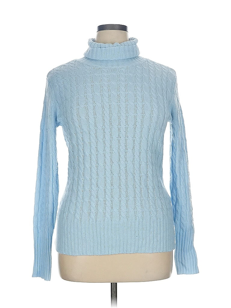 New York & Company 100% Acrylic Blue Turtleneck Sweater Size XL - photo 1