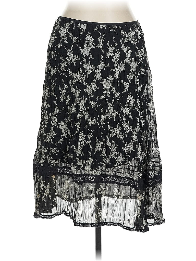 Guess Jeans 100% Polyester Paisley Black Casual Skirt Size L - photo 1