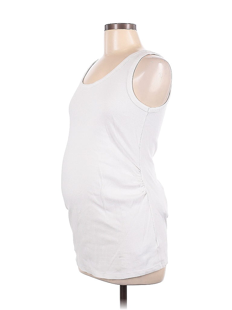 Gap - Maternity White Sleeveless T-Shirt Size M - photo 1