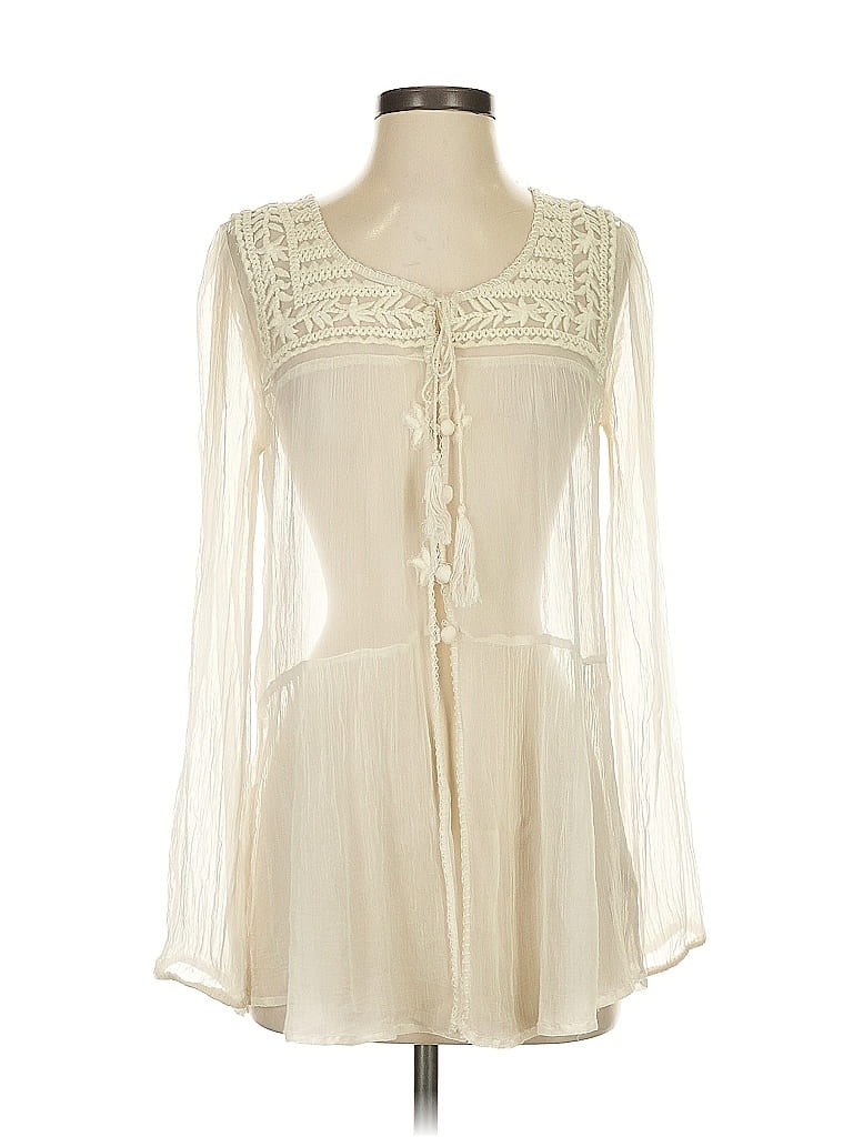 Chemisier Free People Ivoire Transparent Taille S - Occasion Très Bon état, Style Bohème