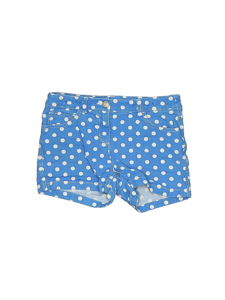 Mini Boden Polka Dots Blue Denim Shorts Size 12 (big kids) - photo 1