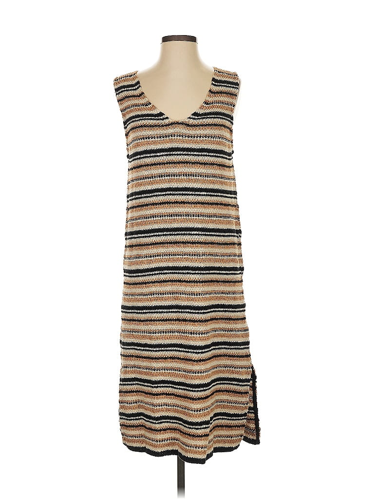 Massimo Dutti Stripes Tan Casual Dress Size S - photo 1