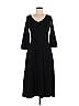 Pact Solid Black Casual Dress Size M - photo 1