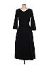 Pact Solid Black Casual Dress Size M - photo 2