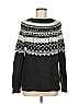 Talbots Chevron-herringbone Black Pullover Sweater Size M - photo 1
