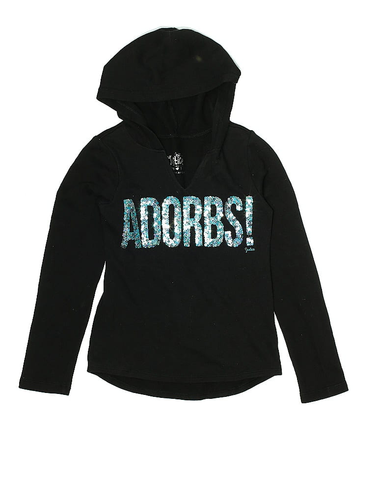 Click to view more detailed imagery on our partner's website Pre-owned Justice Kids' Pullover Hoodie In Black