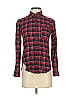 Hollister Plaid Red Long Sleeve Button-Down Shirt Size XS - photo 1