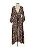 American Eagle Outfitters 100% Viscose Paisley Brown Casual Dress Size L - photo 1
