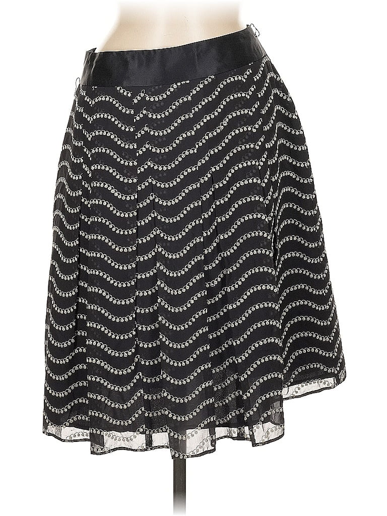 Pre-owned Ann Taylor Silk Skirt In Black