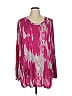 LOGO by Lori Goldstein Pink Long Sleeve T-Shirt Size 1X - photo 1