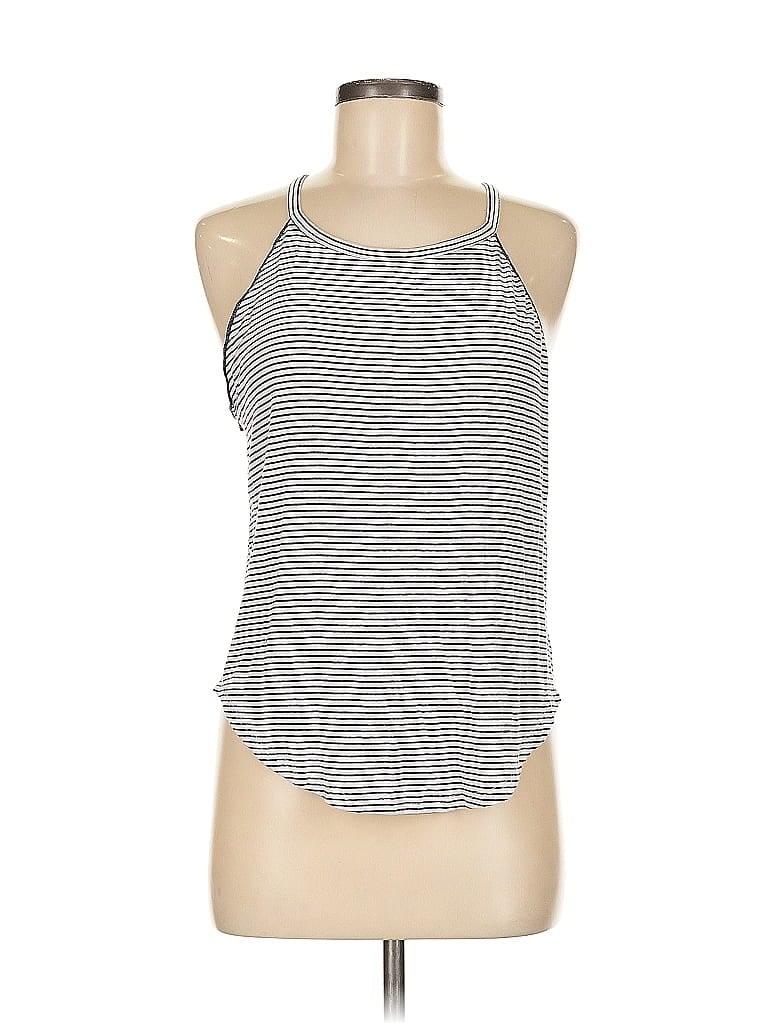 Click to view more detailed imagery on our partner's website Pre-owned Lna Tank Top Silver Halter Neckline Tops