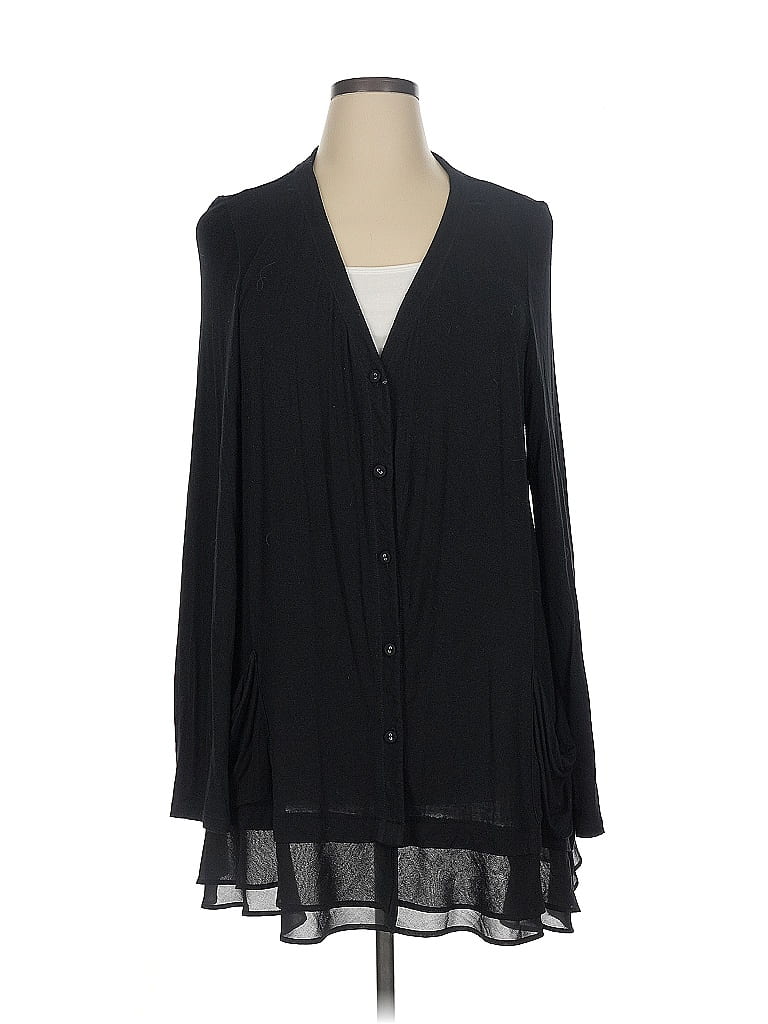 LOGO by Lori Goldstein Black Cardigan Size XL - photo 1