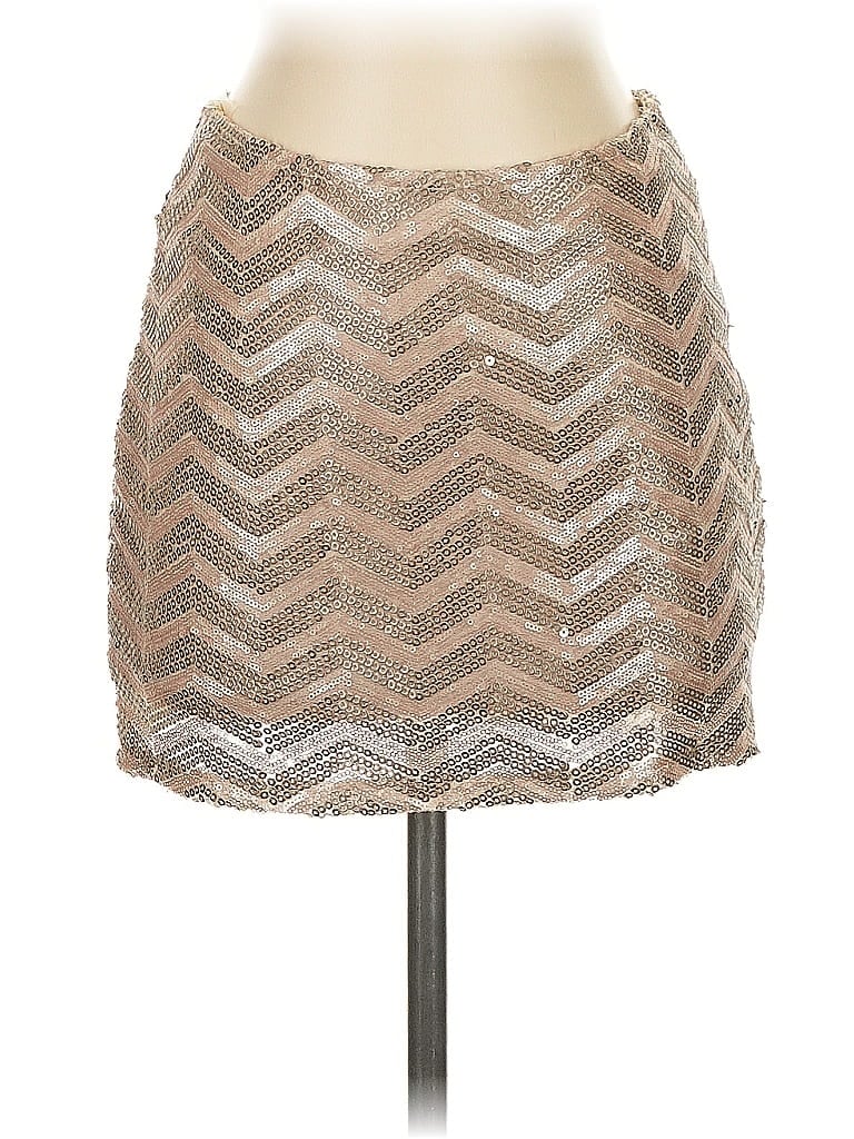 Pre-owned Origami By Vivien Casual Skirt In Silver