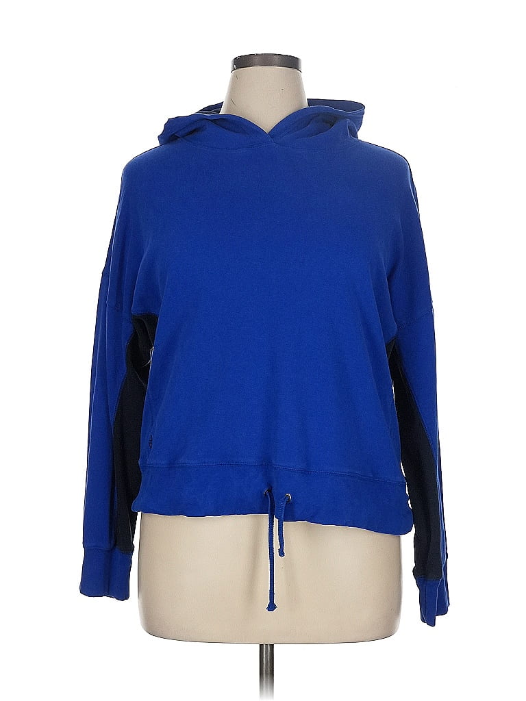 L-RL Lauren Active Ralph Lauren 100% Cotton Blue Pullover Hoodie Size XL - photo 1