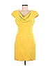 Black Halo Yellow Casual Dress Size 6 - photo 1