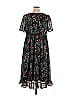 Woman Within 100% Polyester Floral Black Casual Dress Size 16 - photo 2