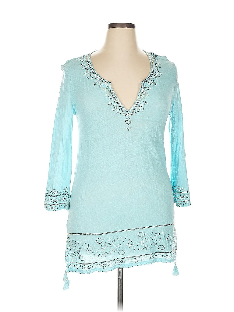 Saks Fifth Avenue Teal 3/4 Sleeve Top Size XL - photo 1