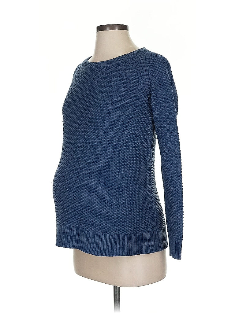 Gap - Maternity 100% Acrylic Blue Pullover Sweater Size S - photo 1