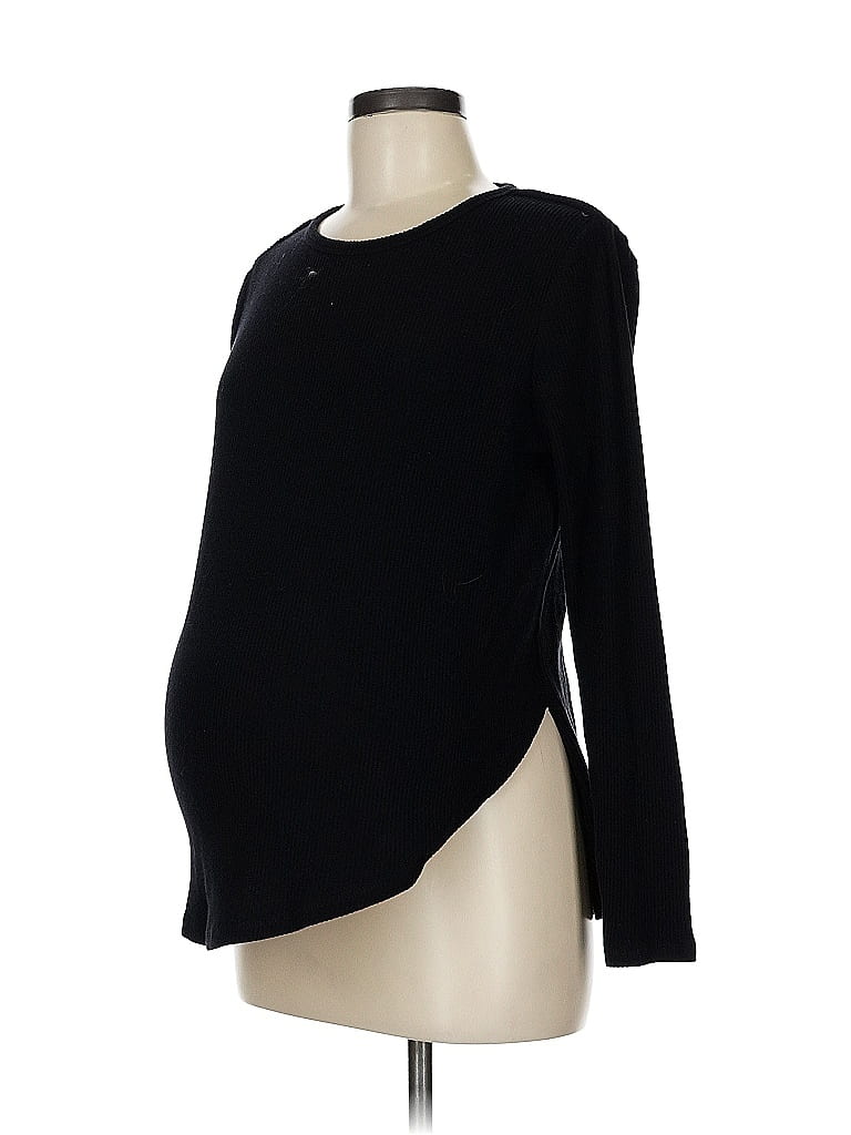 Old Navy - Maternity Black Long Sleeve T-Shirt Size M - photo 1