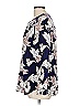 Ann Taylor LOFT Outlet 100% Rayon Floral Blue Long Sleeve Blouse Size L - photo 5