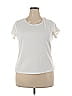 Ellos Ivory White Short Sleeve T-Shirt Size 18 - photo 1