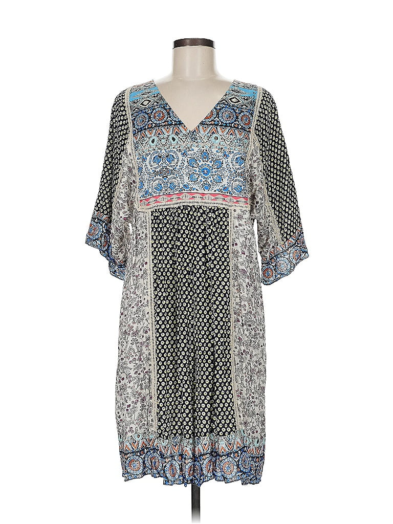 Sundance 100% Rayon Paisley Gray Casual Dress Size M - photo 1