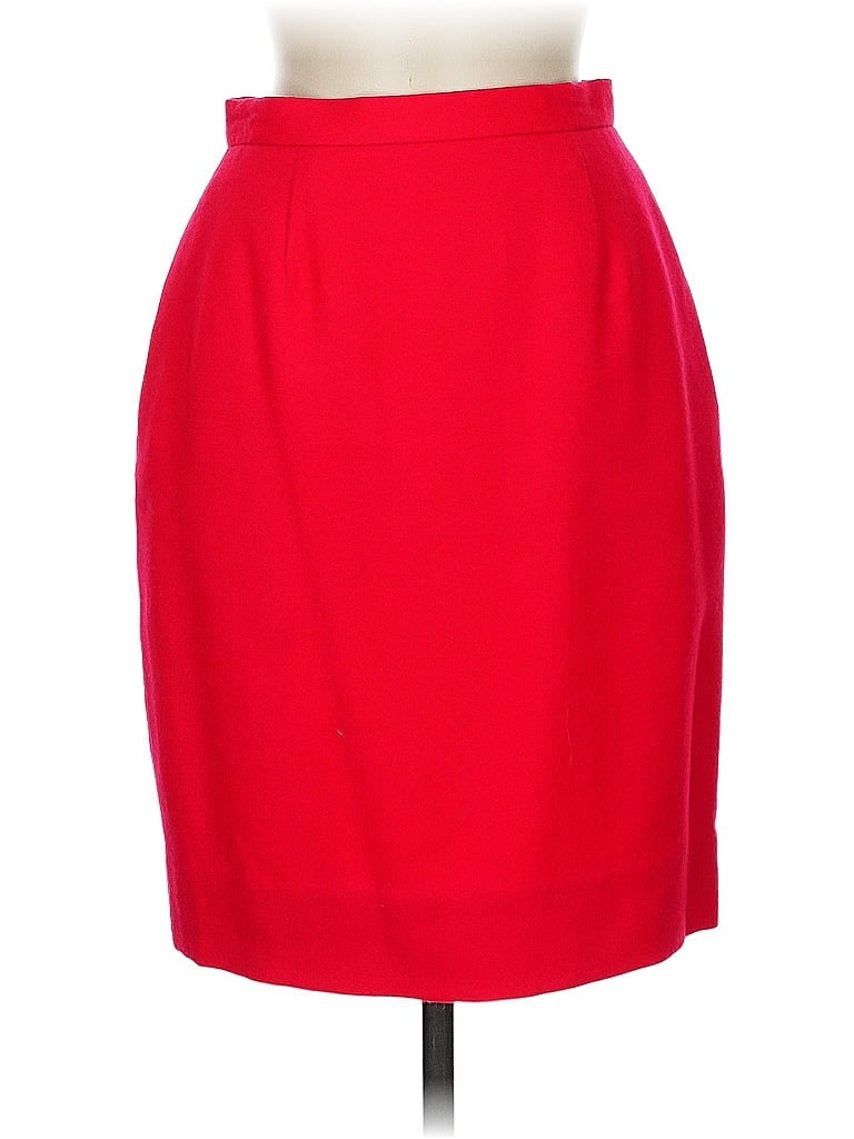 Pre-owned Unbranded Wool Skirt In Red
