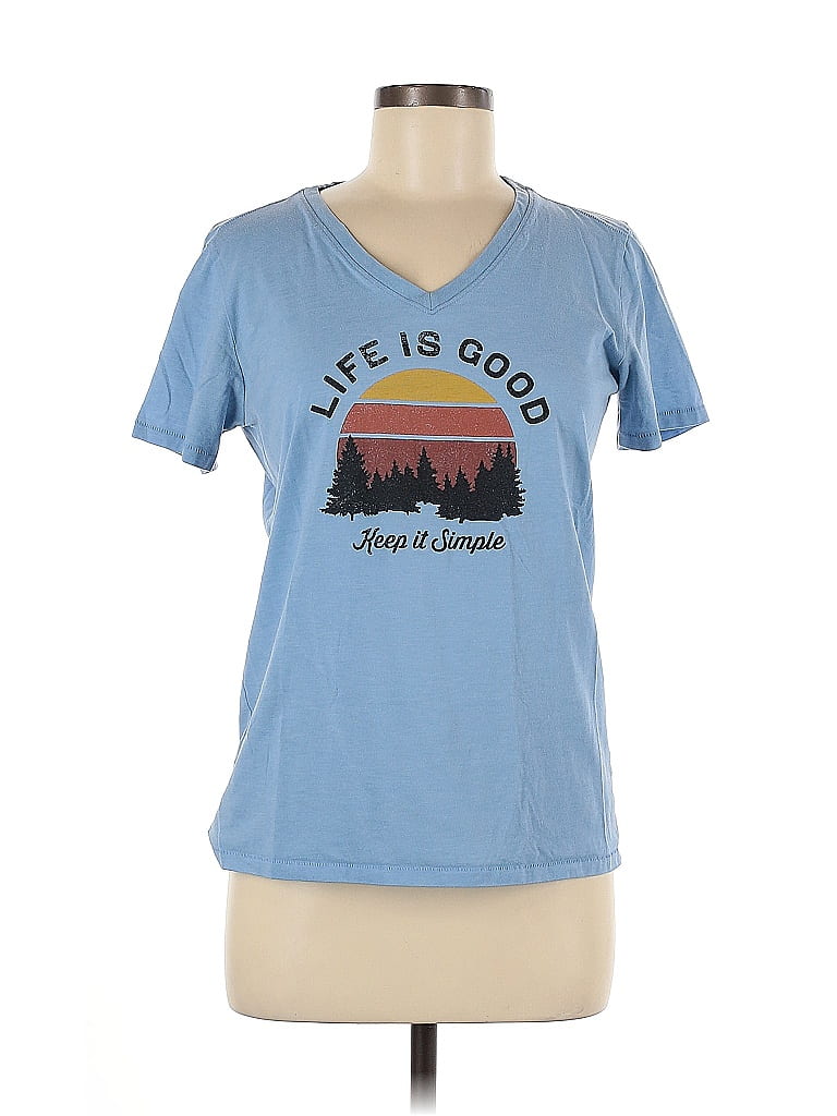 Life Is Good Blue Short Sleeve T-Shirt Size M - photo 1