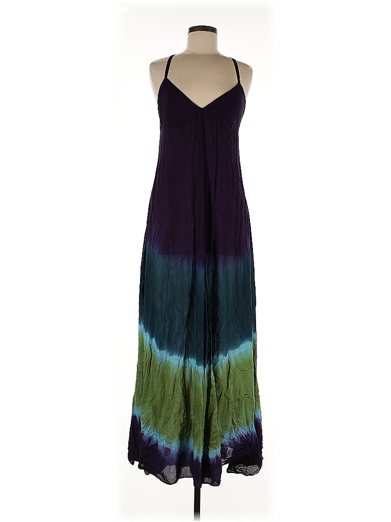 Free People 100% Rayon Tie-dye Purple Casual Dress Size M - photo 1