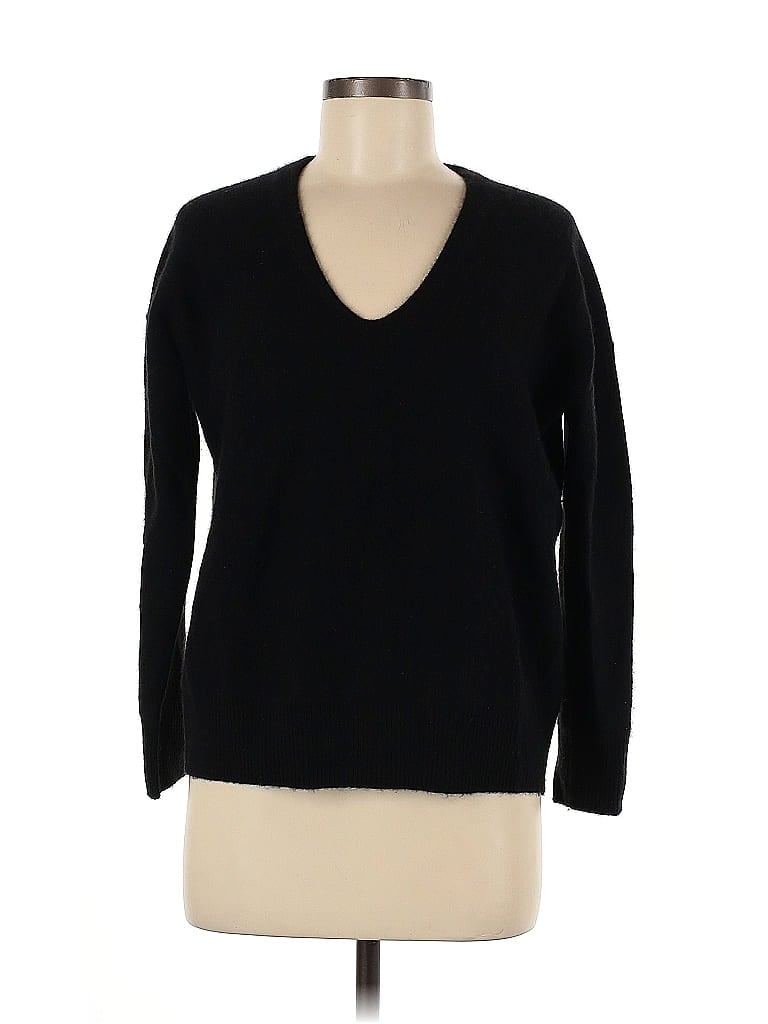 Pre-owned Vince Cashmere Pullover Sweater In Black