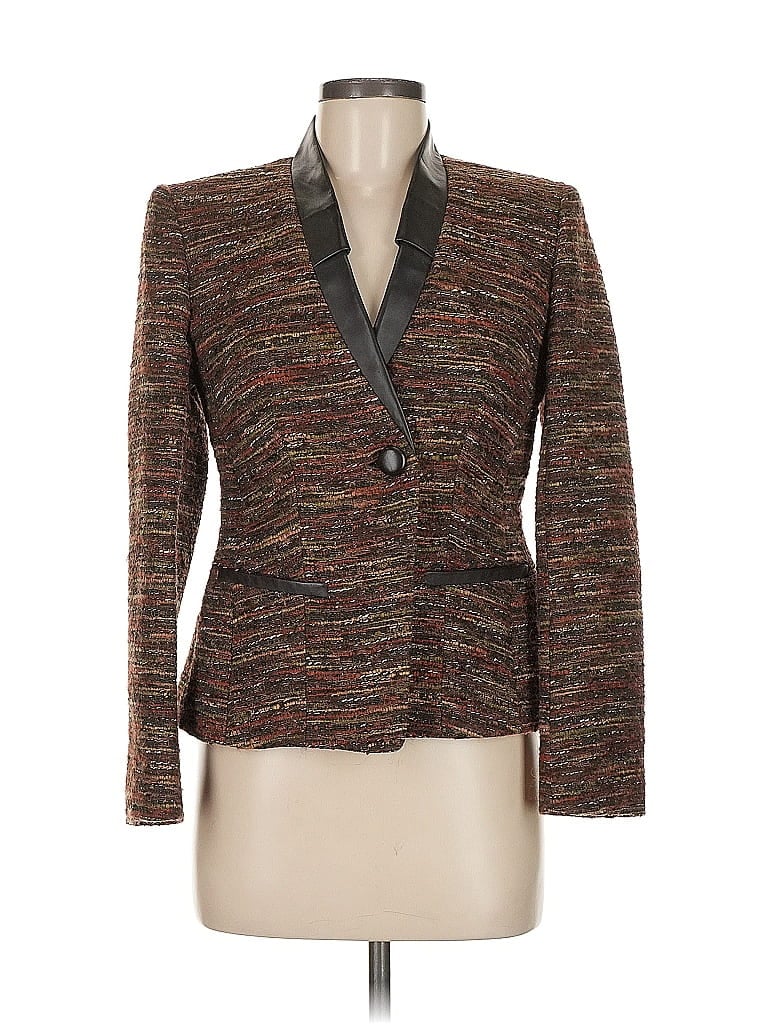 Pre-owned Lafayette 148 Blazer Jacket In Brown